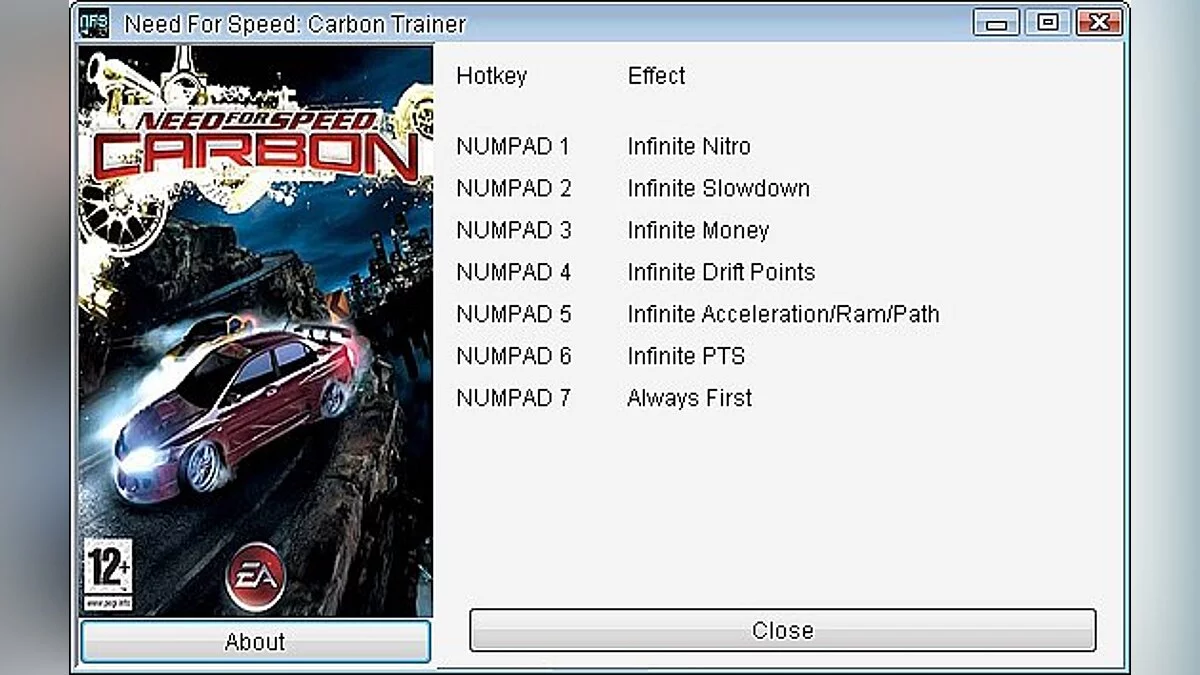 Need for Speed Carbon — Трейнер / Trainer (+7) [1.2] [24K]