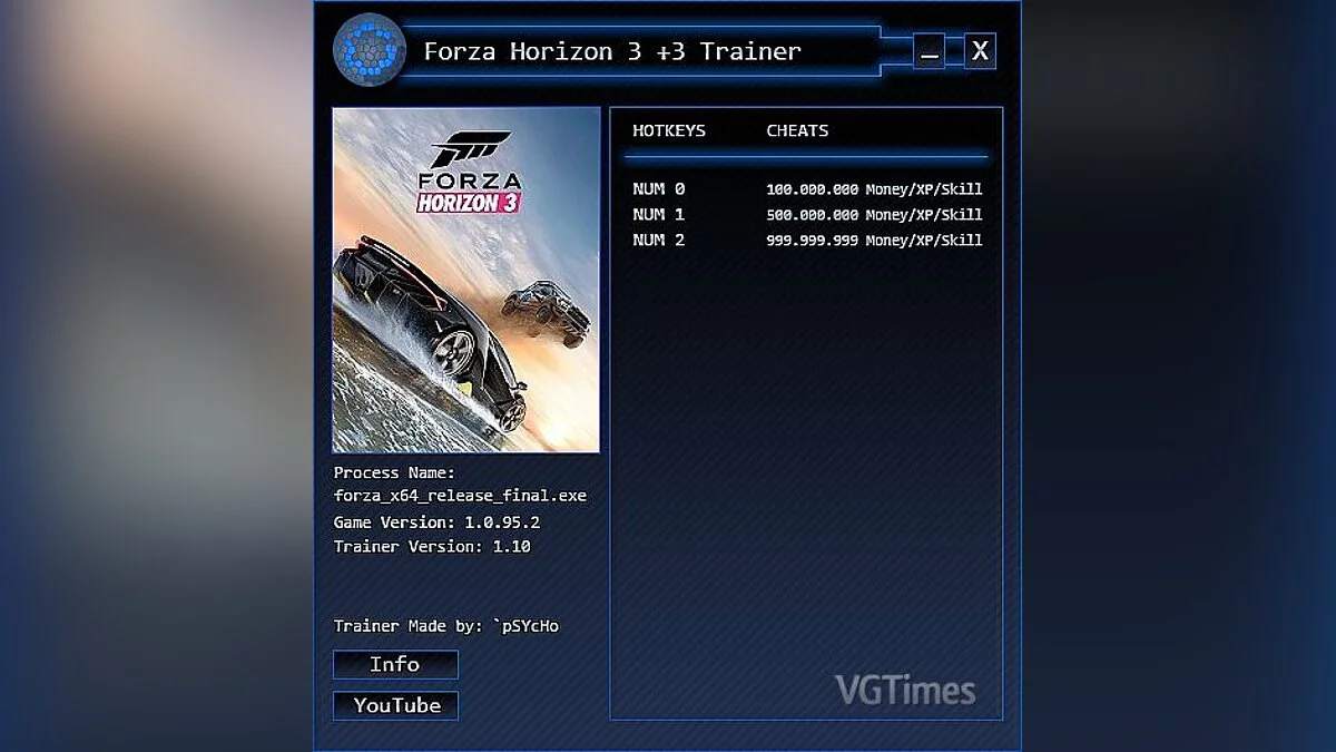 Трейнер / Trainer (+3) [Money / XP / Skill Trainer] [1.10] [pSYcHo]
