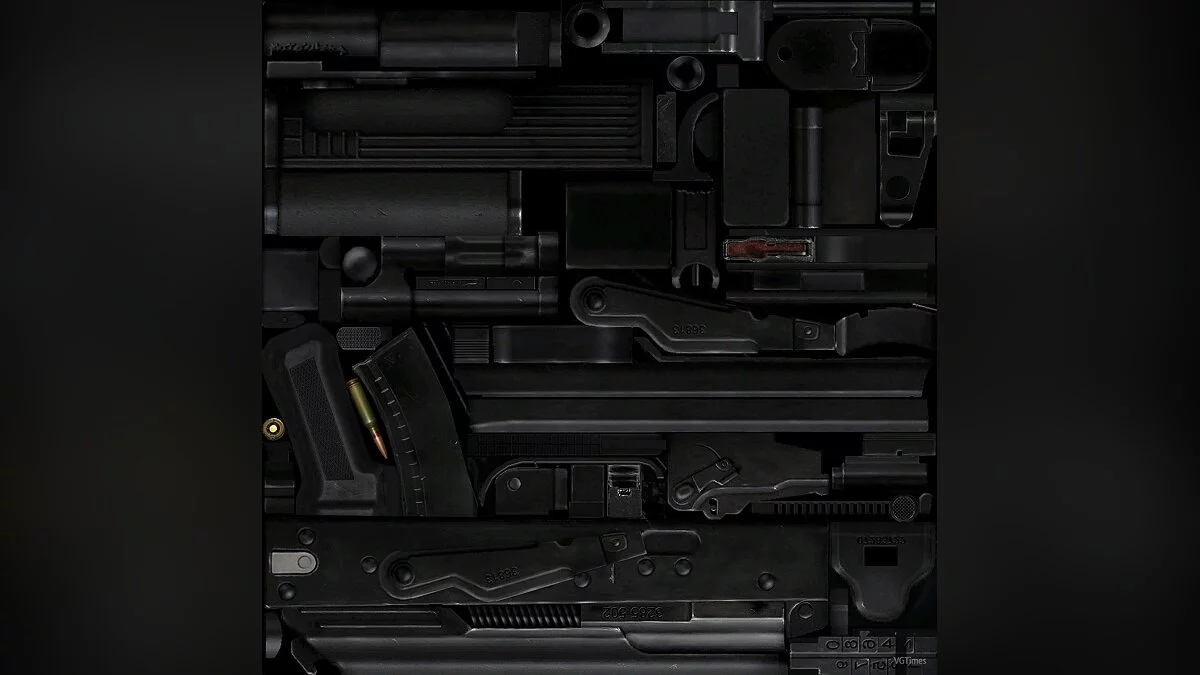 S.T.A.L.K.E.R.: Call of Pripyat — Ретекстур оригинального АКС-74 в черном пластике [1.0]