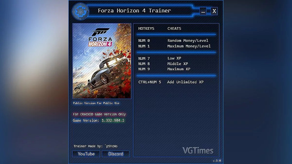 Forza Horizon 4 — Трейнер (+6)