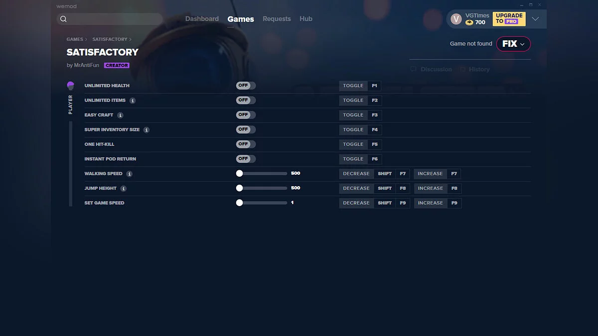 Satisfactory — Трейнер (+9) от 02.11.2020 [WeMod]
