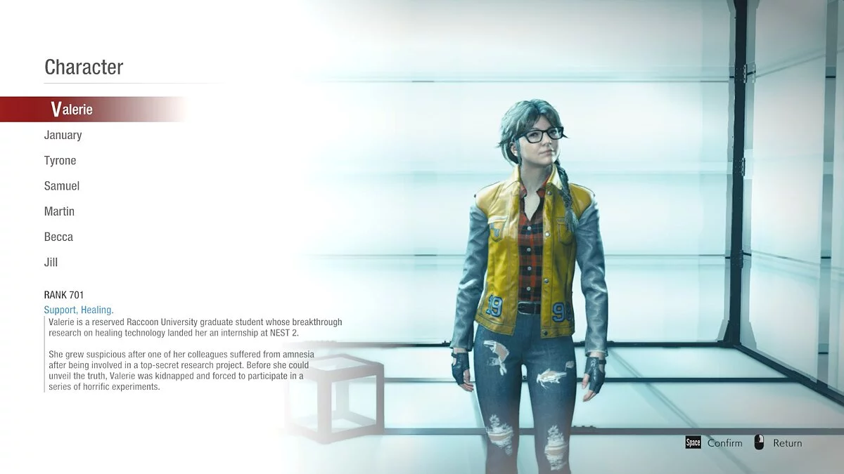 Resident Evil: Resistance — Новые цвета для костюма Валери