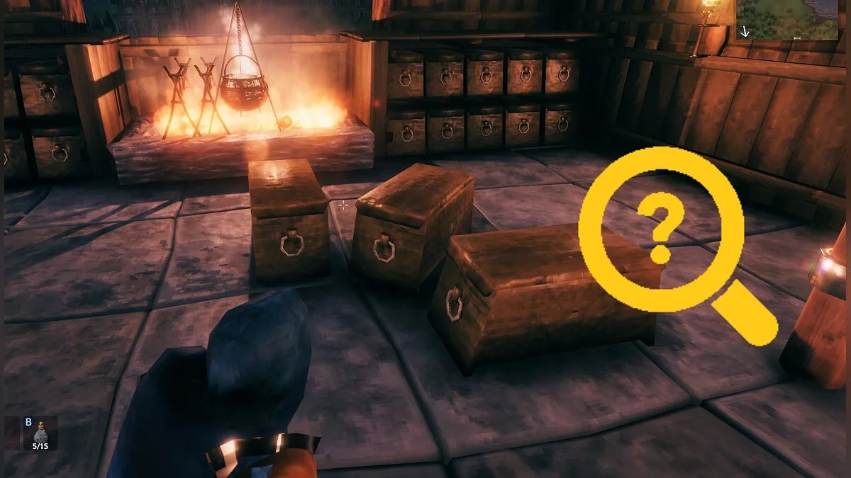 Valheim — Заглянуть в контейнер