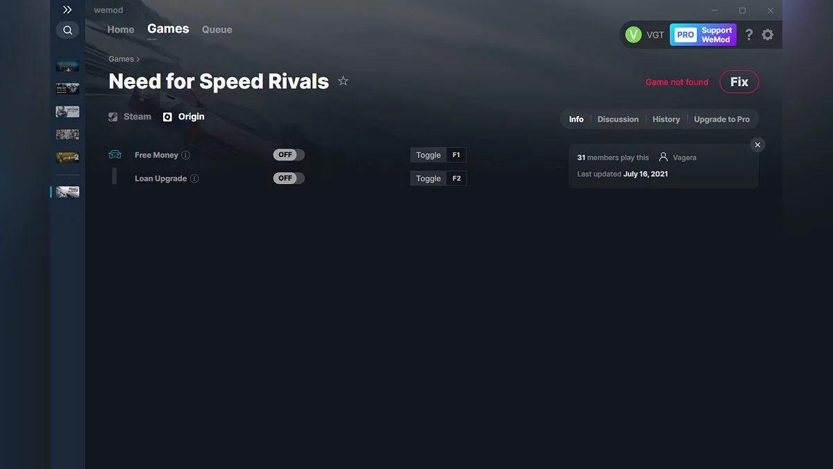 Need for Speed: Rivals — Трейнер (+2) от 16.07.2021 [WeMod]