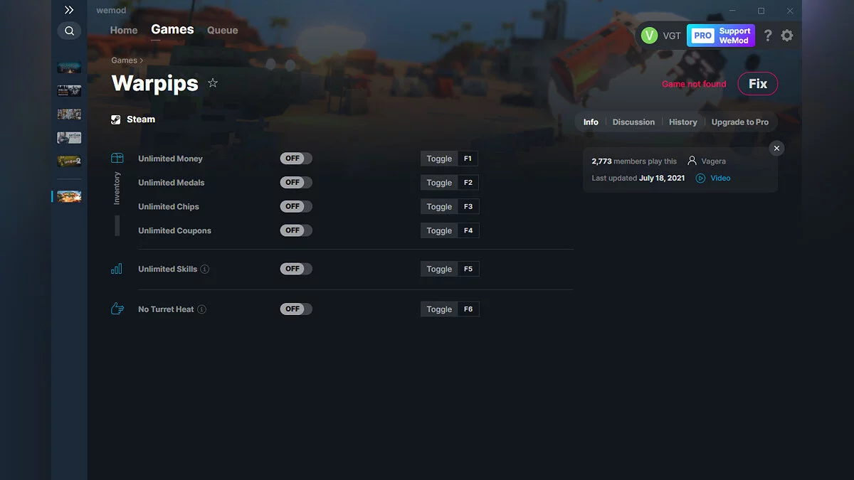 Трейнер (+6) от 18.07.2021 [WeMod]