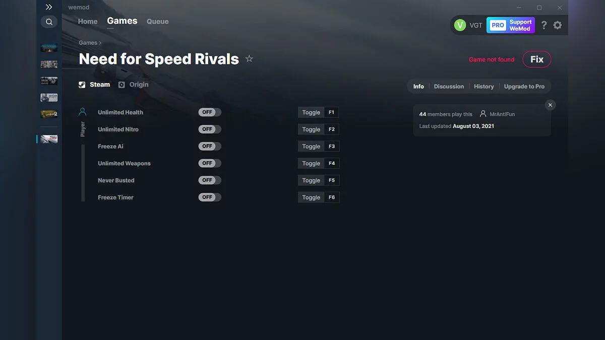 Need for Speed: Rivals — Трейнер (+6) от 03.08.2021 [WeMod]
