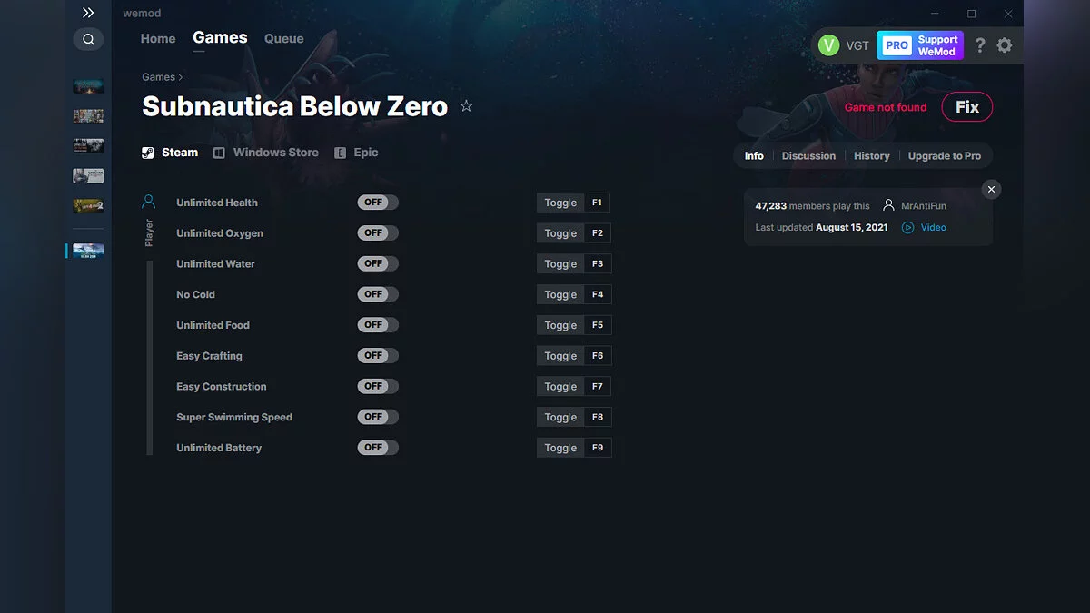Subnautica: Below Zero — Трейнер (+9) от 15.08.2021 [WeMod]