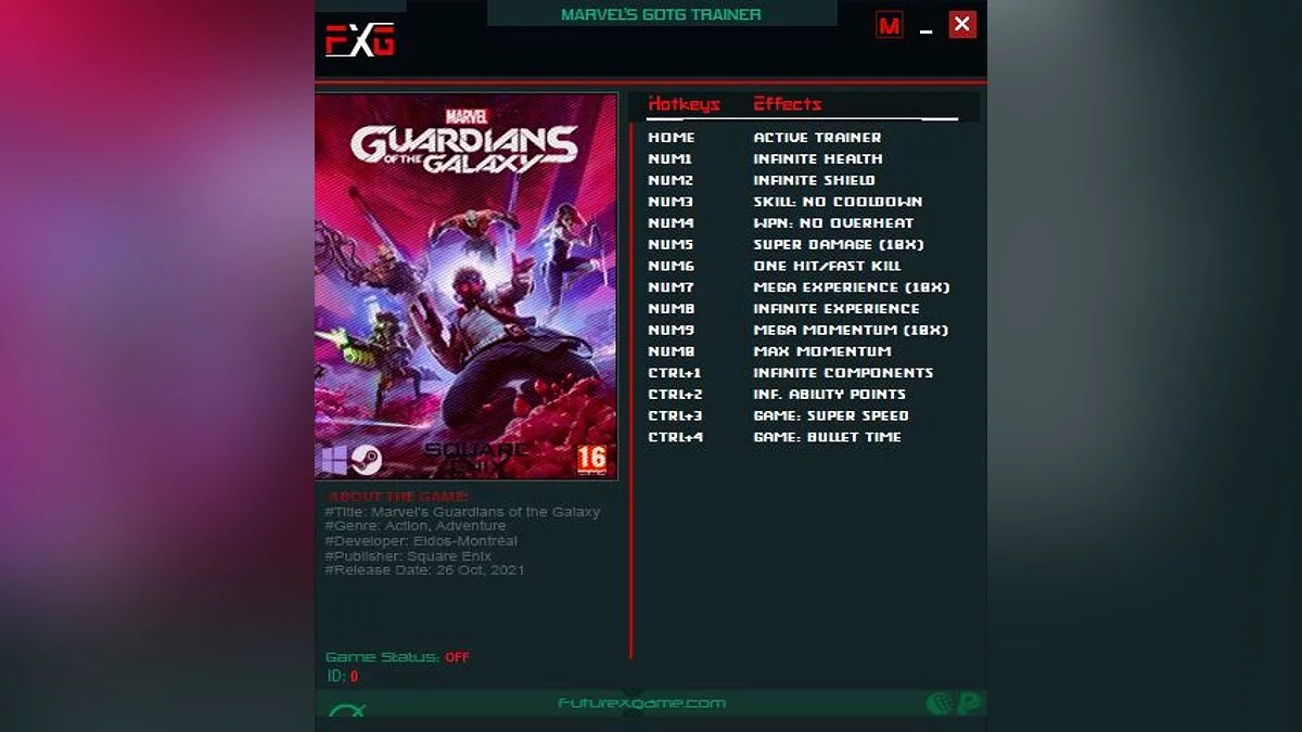 Marvel&#039;s Guardians of the Galaxy — Трейнер (+14) [UPD:26.10.2021]