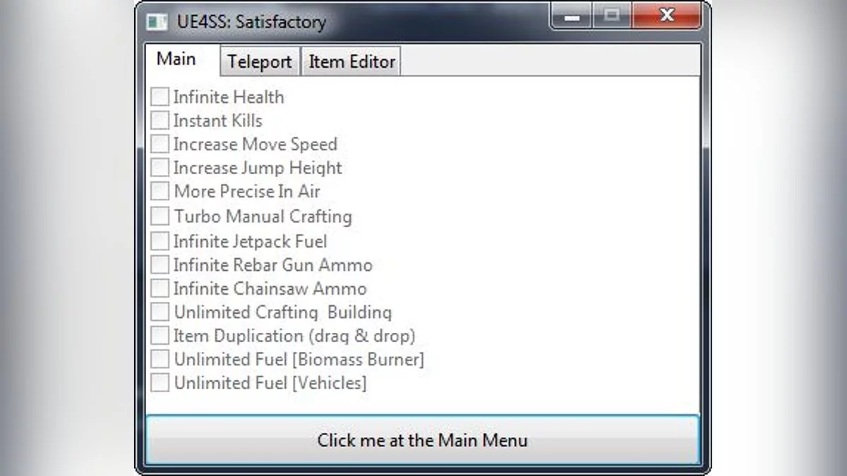 Satisfactory — Таблица для Cheat Engine (+16) [Build 176027]