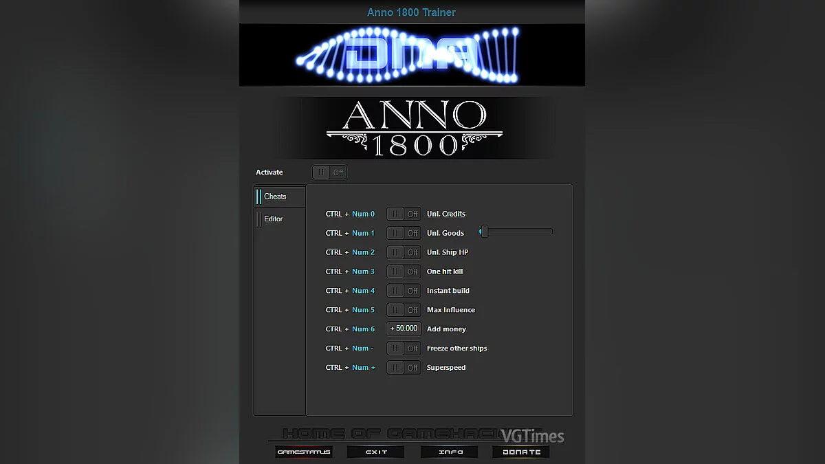 Anno 1800 — Трейнер (+9) [9.2.9726000 - 16.0.1189742]