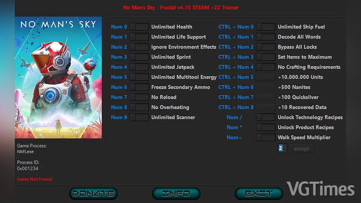 No Man's Sky — Трейнер (+22) [4.15]