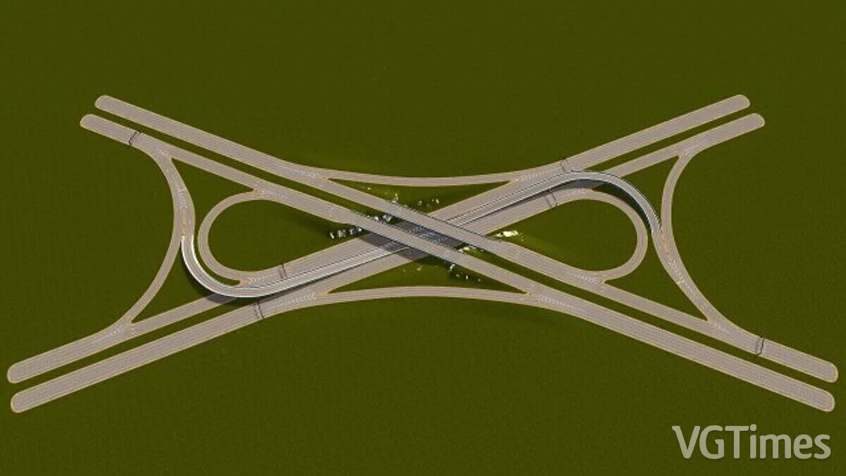 Cities: Skylines — Клвер 45 градусов