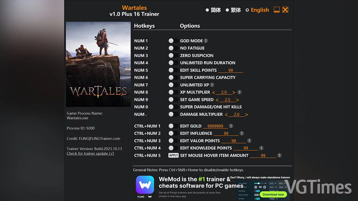 Wartales — Трейнер (+16) [UPD: 13.10.2023]