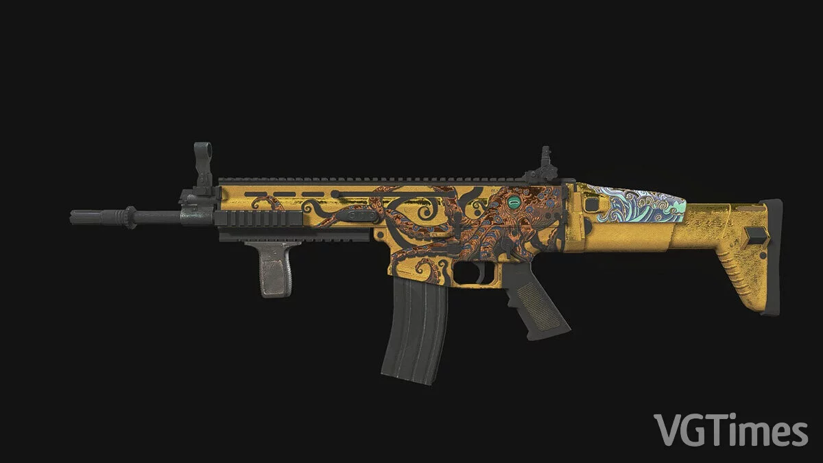 Золотой SCAR-L из игры Counter-Strike Online 2
