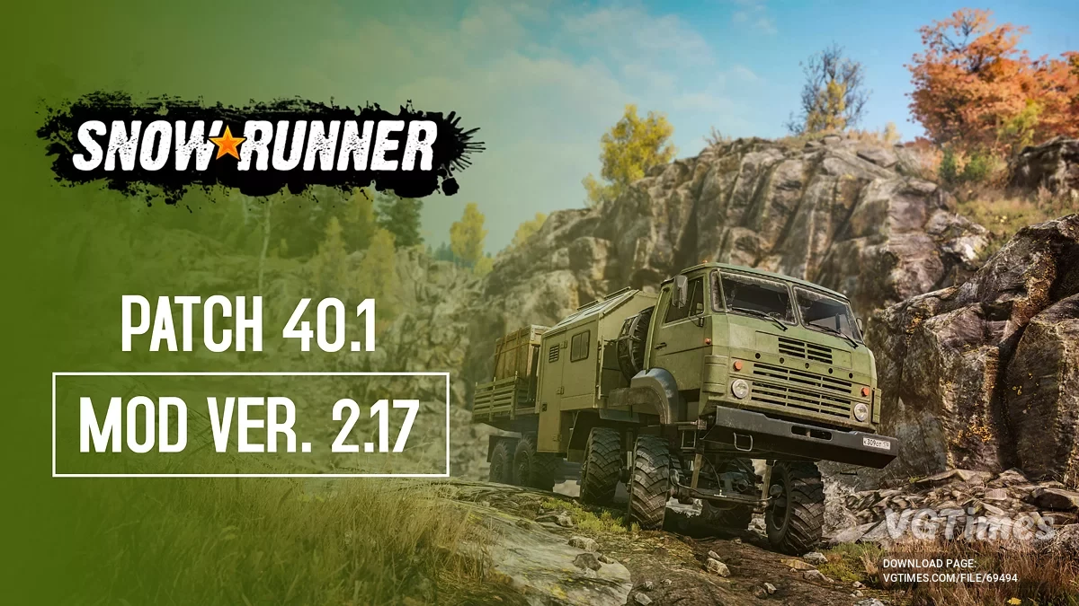 SnowRunner — Характеристики шин и вес грузов плюс / Tires and Cargo Mod Plus [v2.17]