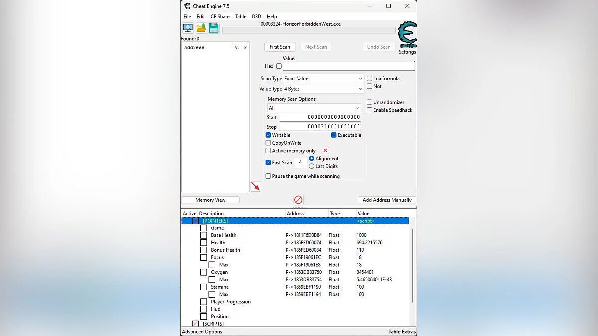 Horizon Forbidden West Complete Edition — Таблица (7.5 или выше)