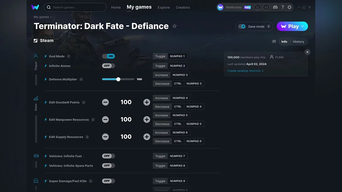Terminator: Dark Fate - Defiance — Трейнер (+13) от 02.04.2024 [WeMod]