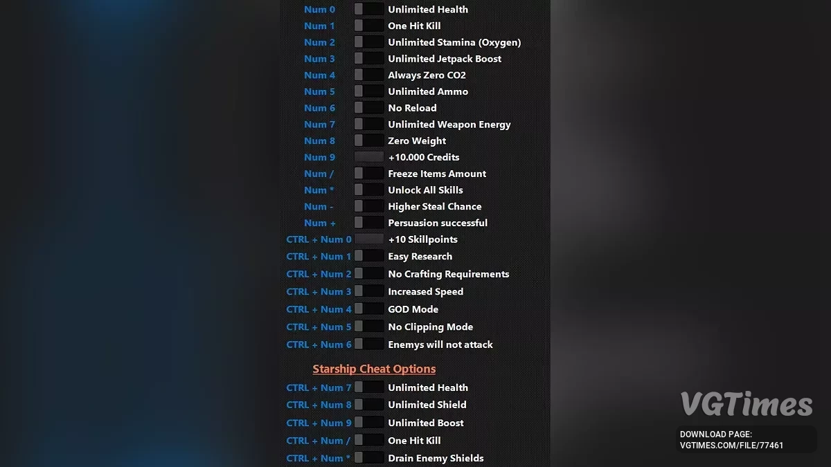 Starfield — Трейнер (+26) [1.14.74.0]