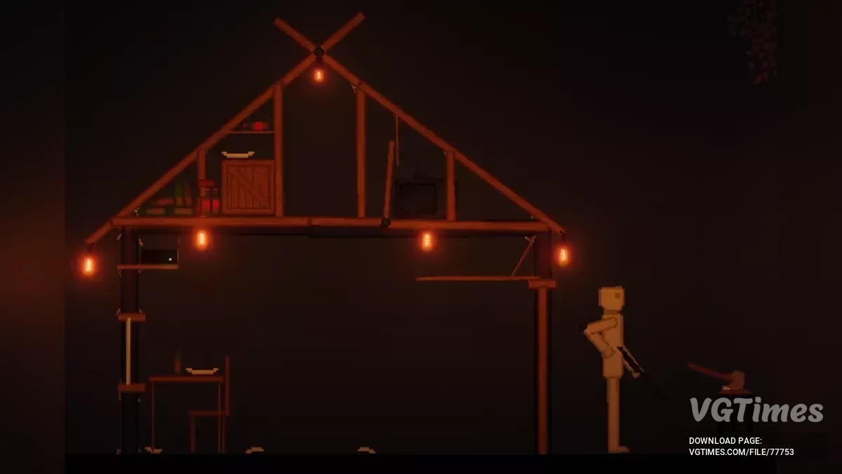 People Playground — Разрушаемый домик лесоруба с радио и оружием