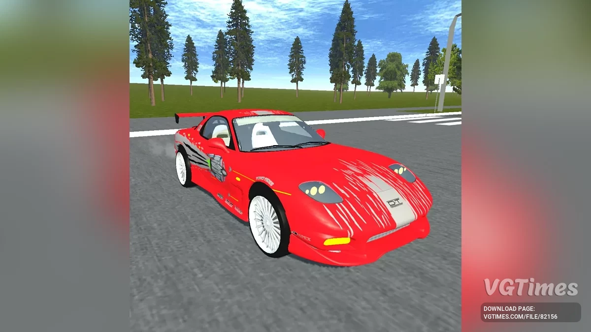 Simple Car Crash Physics Sim — Mazda Rx-7 Toretto