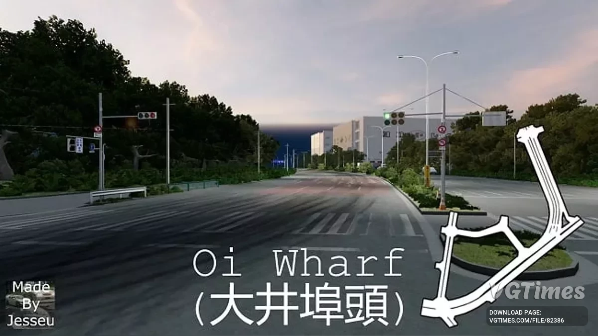 BeamNG.drive — Oi Wharf (大井埠頭) v1.0 (0.35.x)
