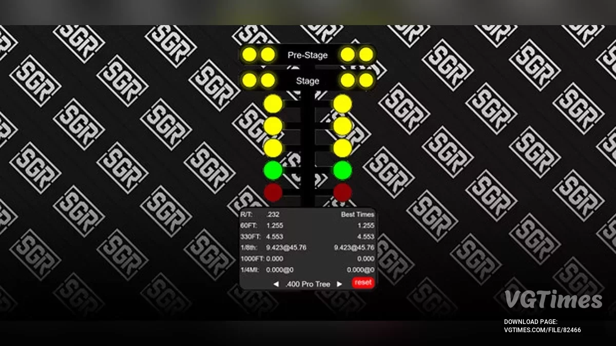 BeamNG.drive — SGR Drag Tree + Timer v1.0 (0.35.x)