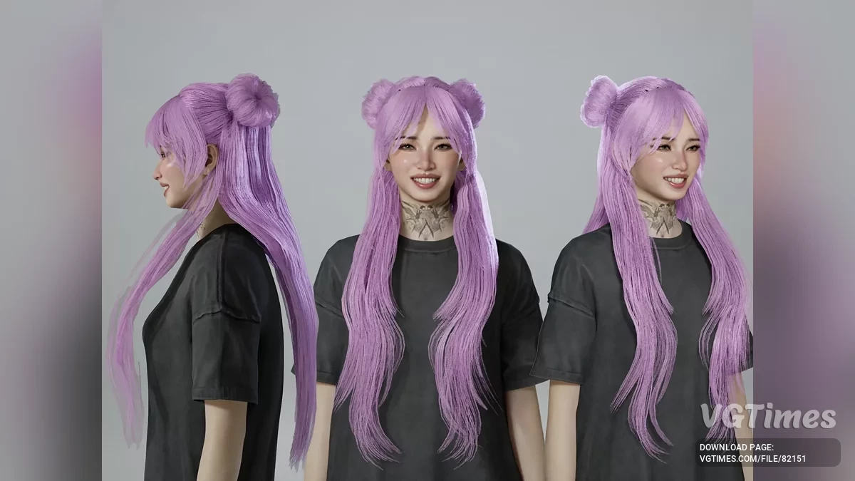 inZOI — Замена длинных волос с пучками