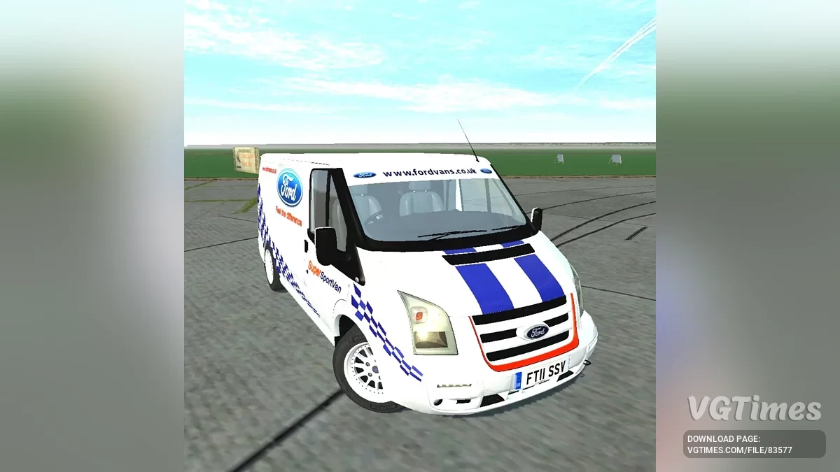 Simple Car Crash Physics Sim — Ford Transit SuperSportsVan (+stock)
