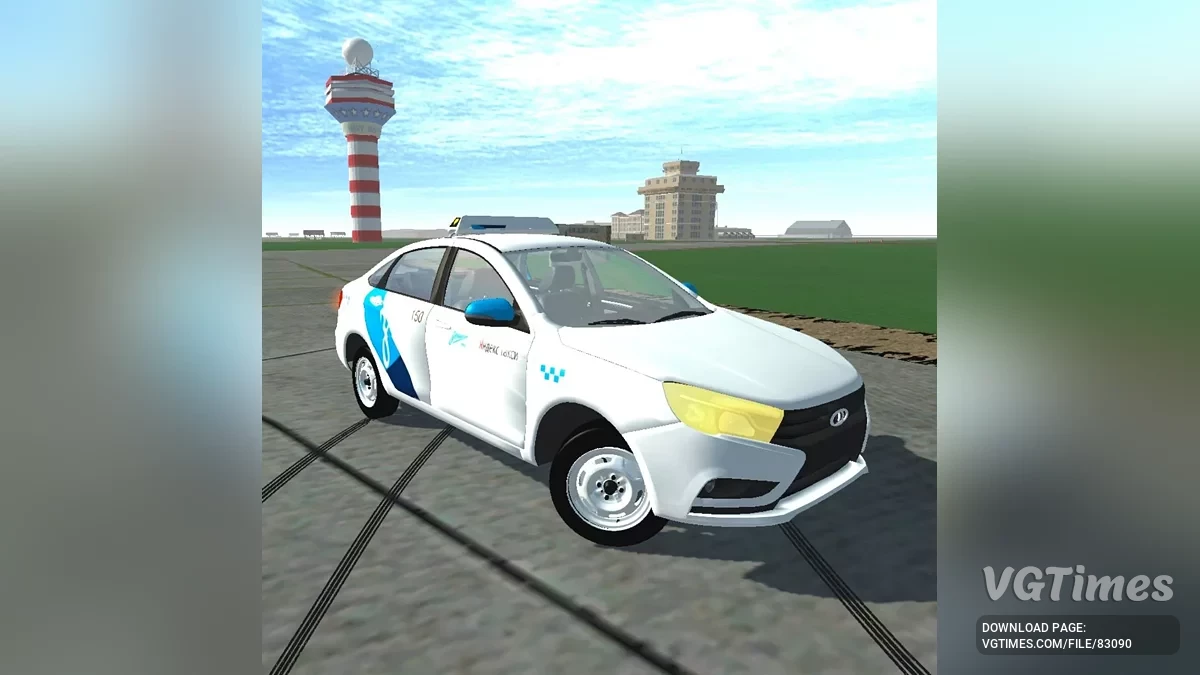 Simple Car Crash Physics Sim — Lada Vesta Yandex taxi