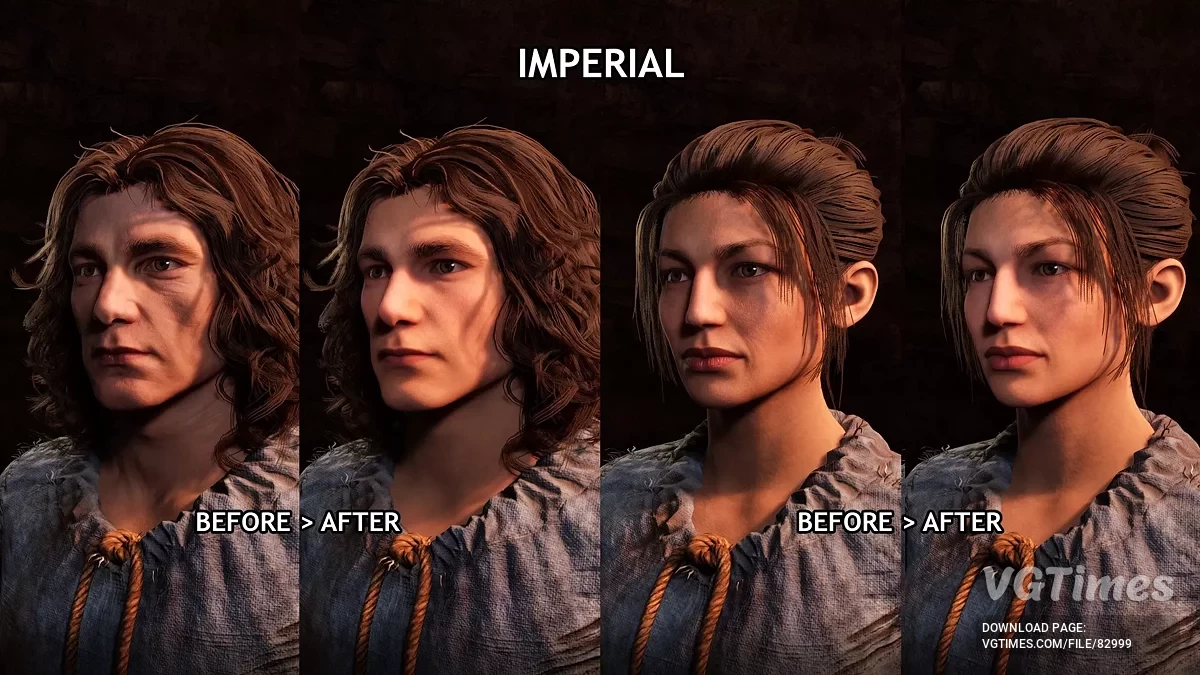 The Elder Scrolls 4: Oblivion Remastered — Новые текстуры для молодых лиц