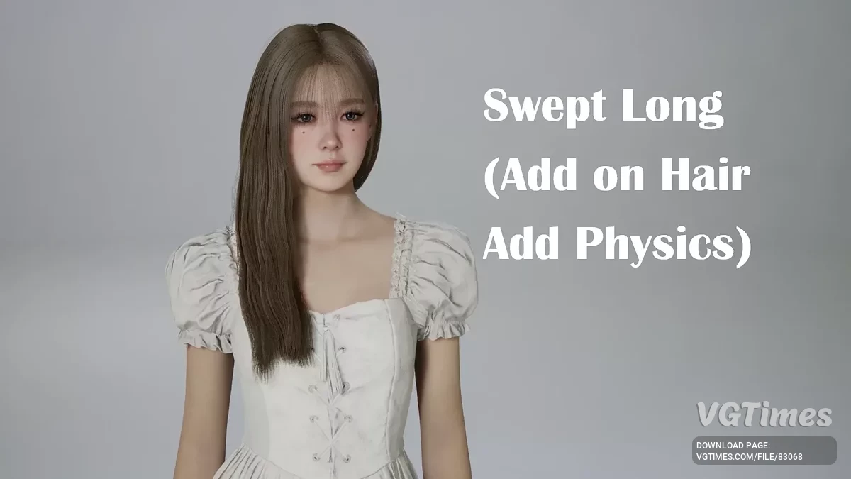 inZOI — Распущенные длинные волосы