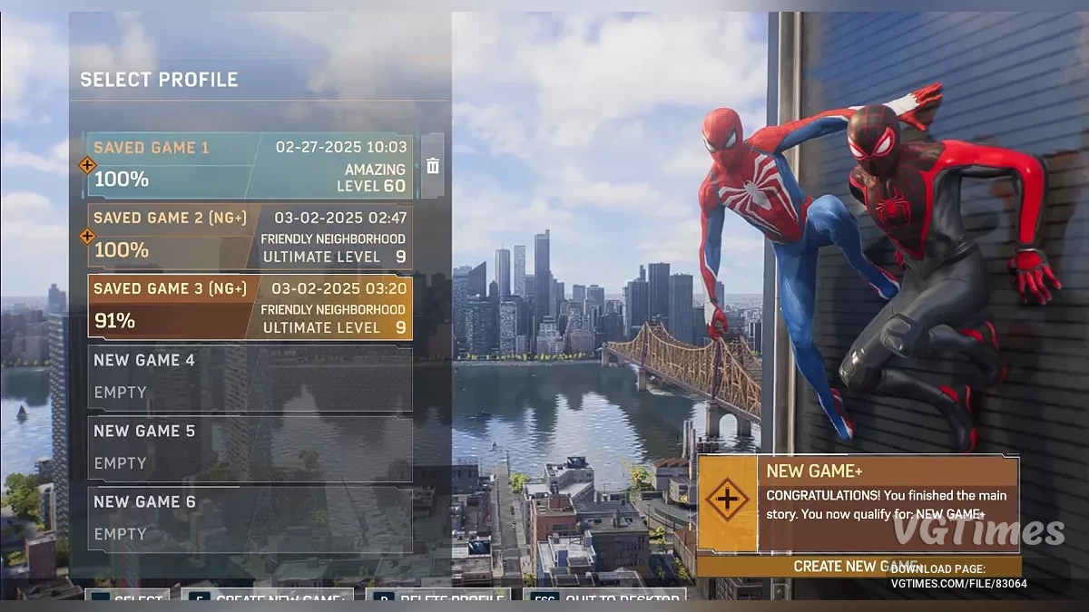 Marvel&#039;s Spider-Man 2 — Сохранение на 100 процентов