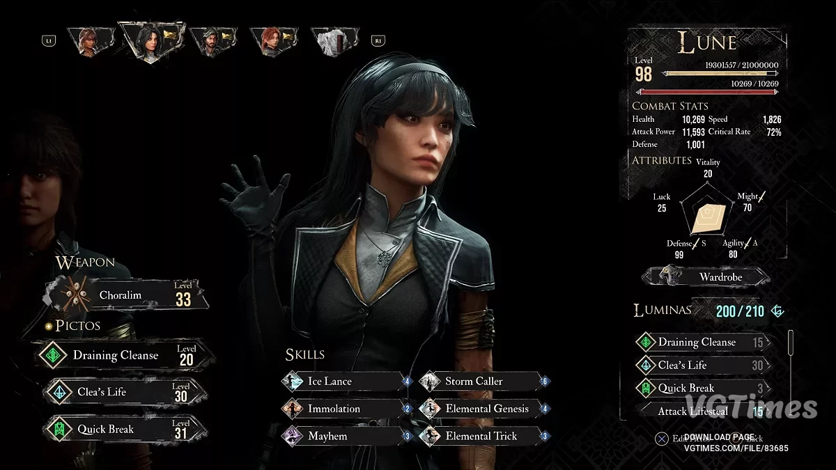 Clair Obscur: Expedition 33 — Сохранение на 98 уровне