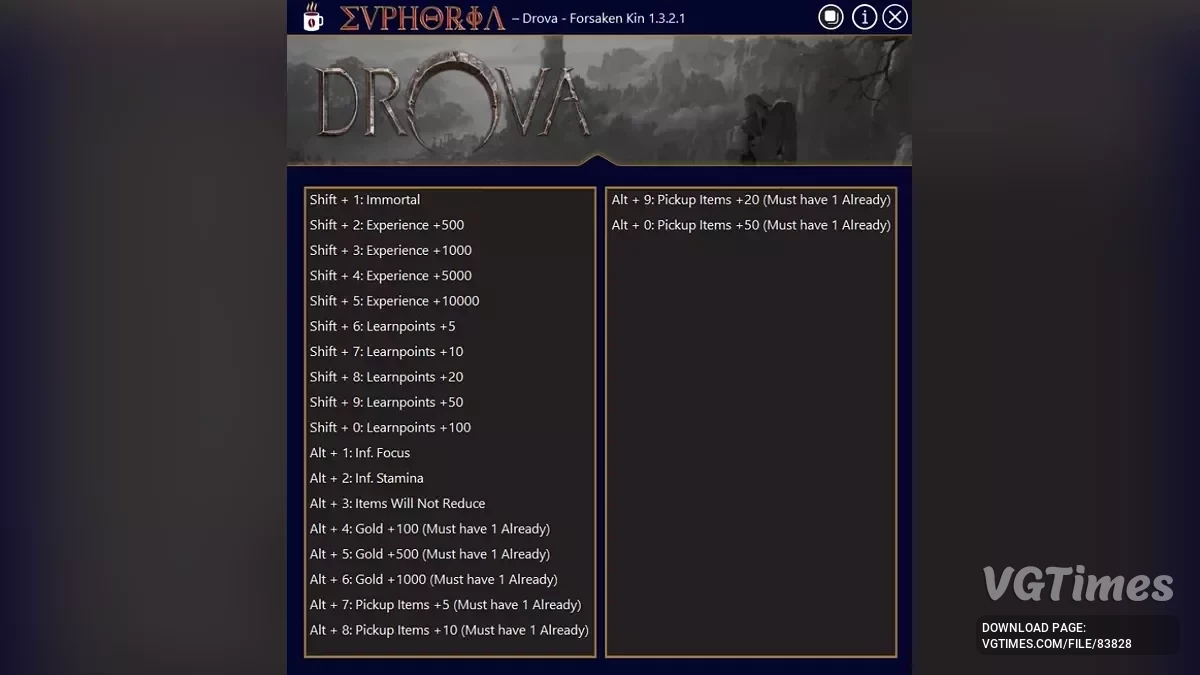 Drova - Forsaken Kin — Трейнер (+20) [1.3.2.1]