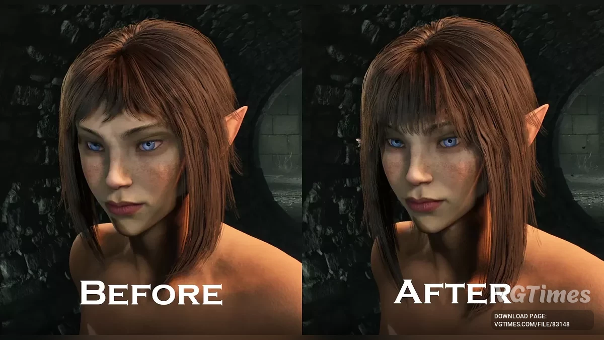 The Elder Scrolls 4: Oblivion Remastered — Улучшенная челка и длина "Придворной" прически