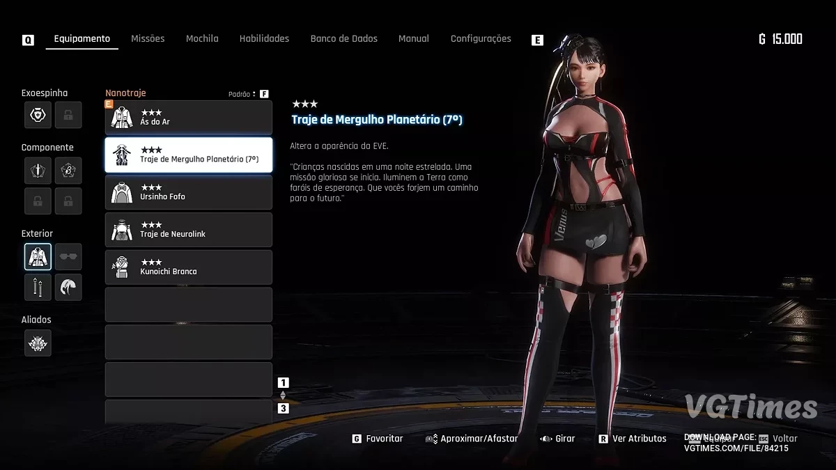 Stellar Blade — Белый и чёрный костюм Lipstream из игры DOA XVV