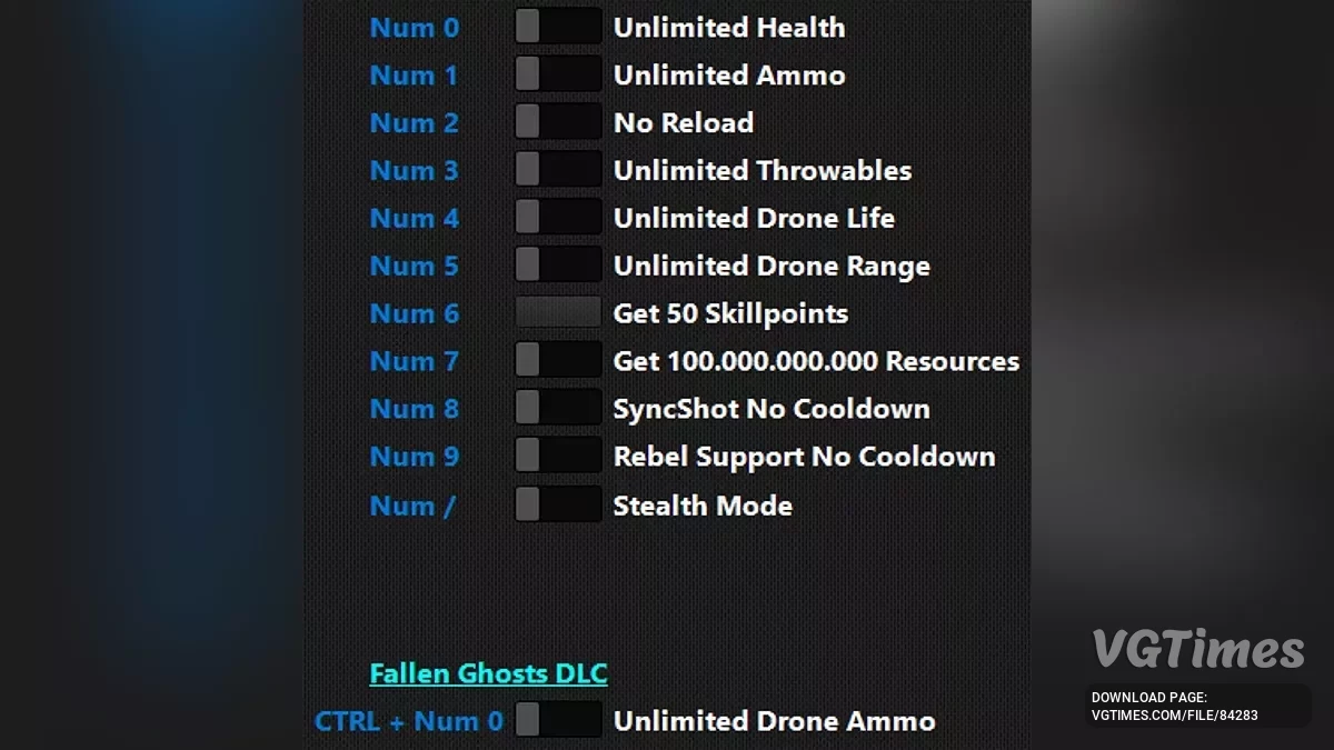 Tom Clancy&#039;s Ghost Recon: Wildlands — Трейнер (+12) [7799294]