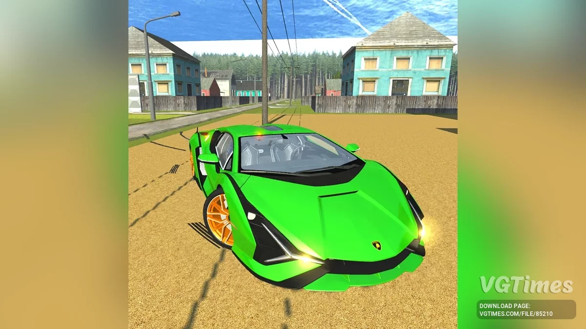 Simple Car Crash Physics Sim — Lamborghini Sian