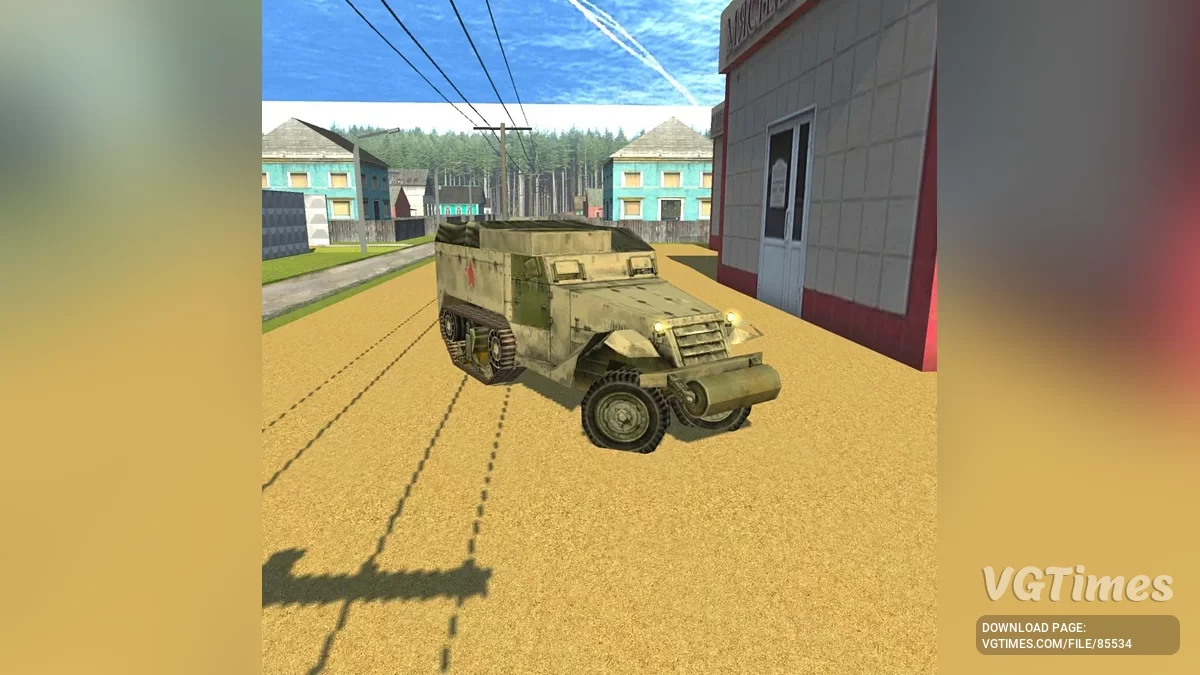 Simple Car Crash Physics Sim — M3A1 Half-tracks Soviet Service