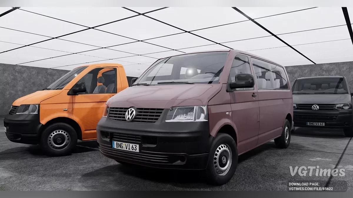 BeamNG.drive — Volkswagen T5+FL Transporter Huge Pack v1.0 (0.36.x)