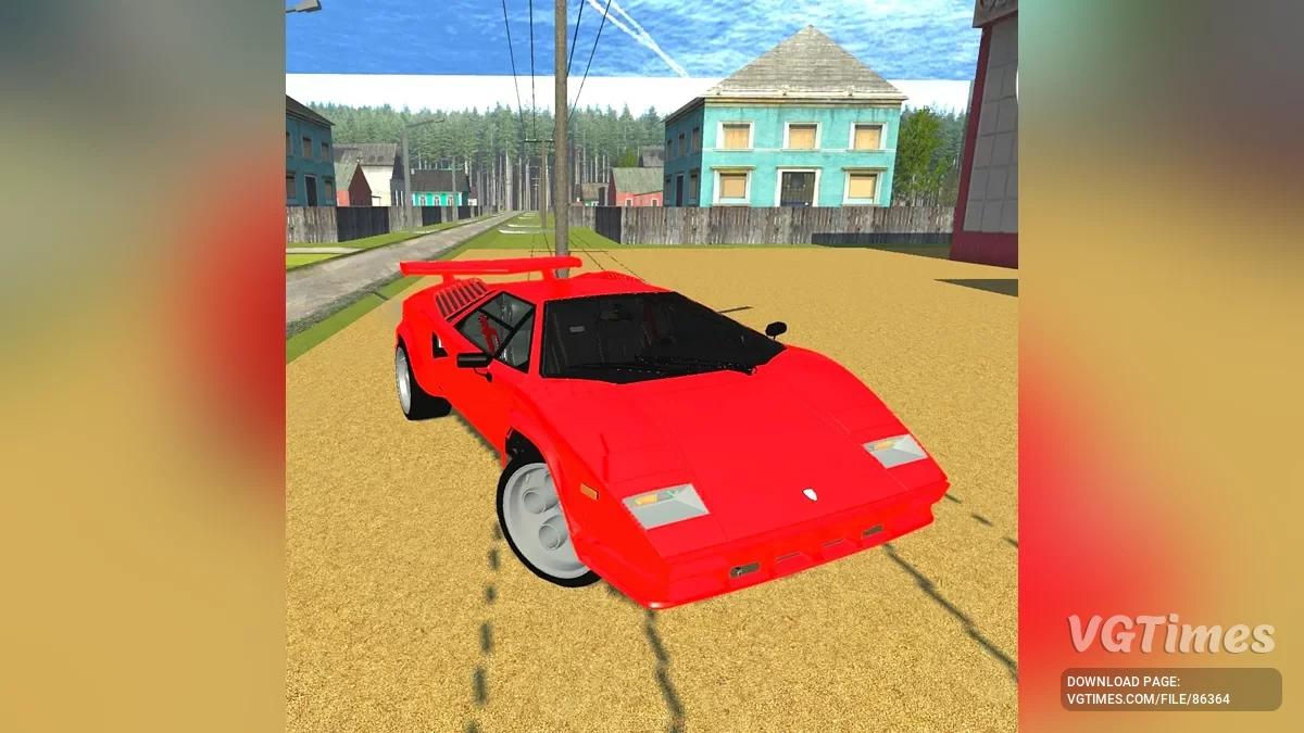 Simple Car Crash Physics Sim — Lamborghini Countach 5000