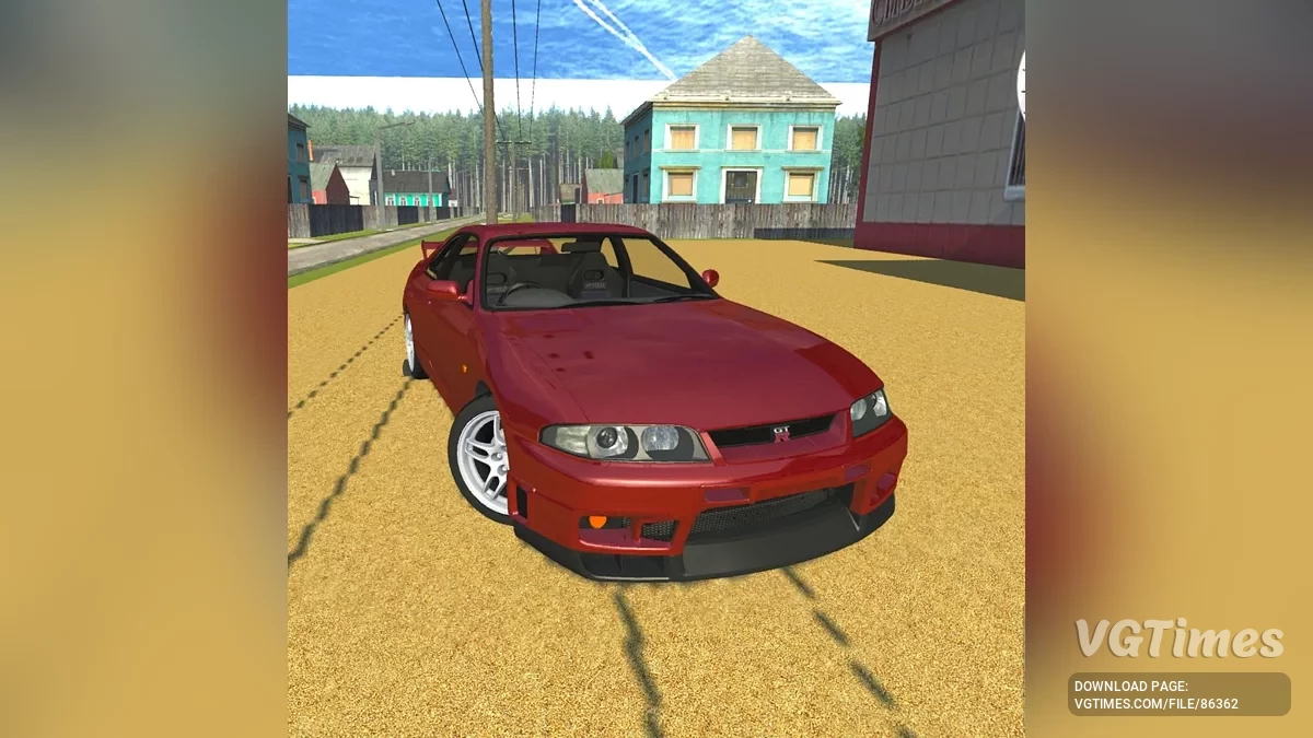 Simple Car Crash Physics Sim — Nissan GTR R33