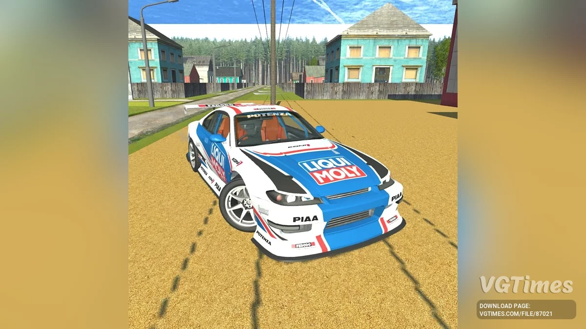 Simple Car Crash Physics Sim — Nissan Silvia S15 Drift Tuned