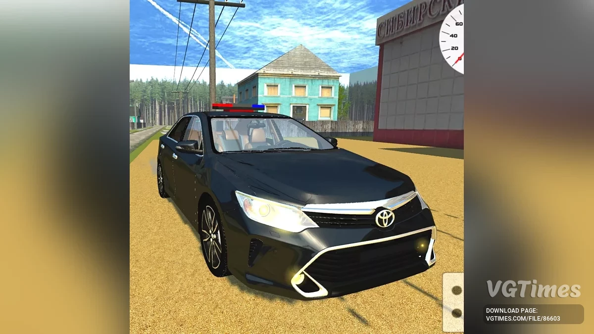 Simple Car Crash Physics Sim — Toyota Camry 3.5 V55 с мигалками