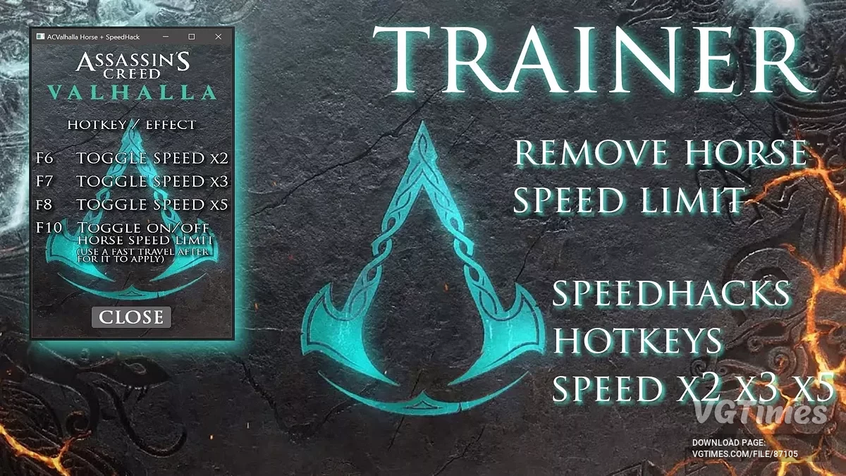 Assassin&#039;s Creed Valhalla — Трейнер [1.7 / Ubi+]