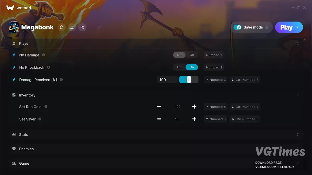 Megabonk — Трейнер (+64)