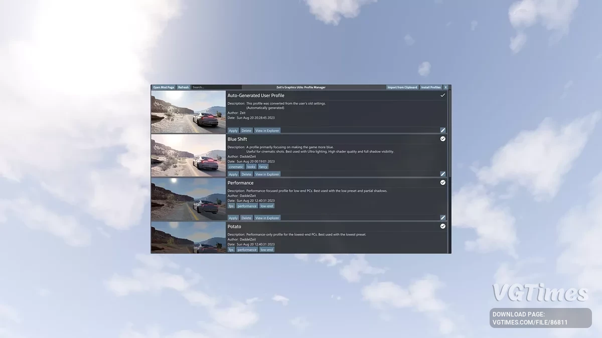 BeamNG.drive — Zeit's Graphics v17.3 (0.36.x)