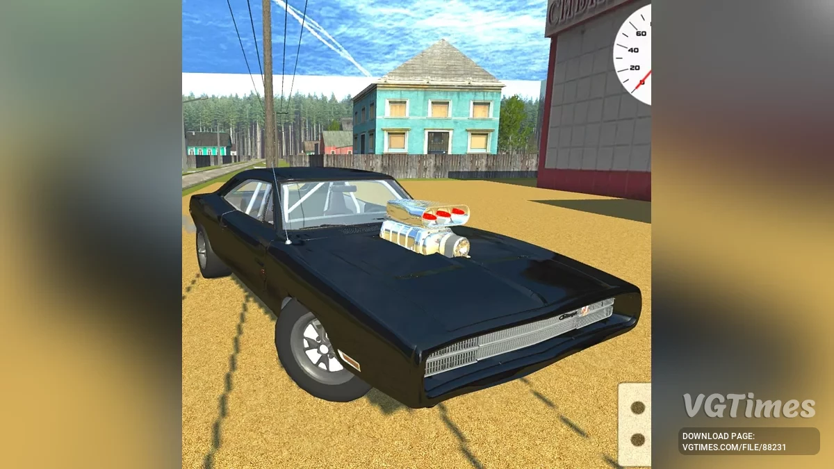 Simple Car Crash Physics Sim — Dodge Charger RT