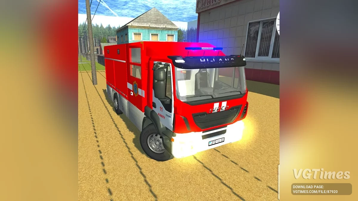 Simple Car Crash Physics Sim — IVECO пожарная машина