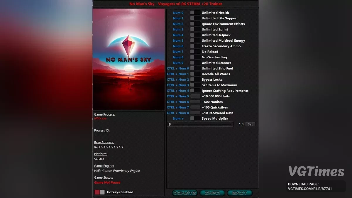 No Man&#039;s Sky — Трейнер (+20) [6.06]